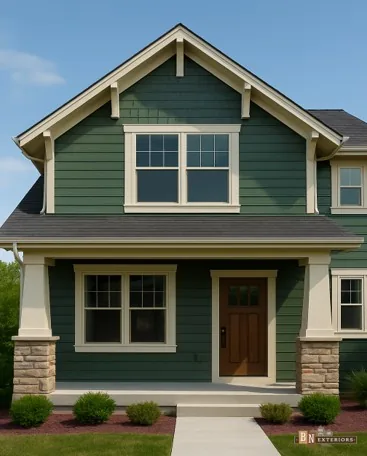 LP SmartSide engineered wood siding installed on a Twin Cities South Metro home