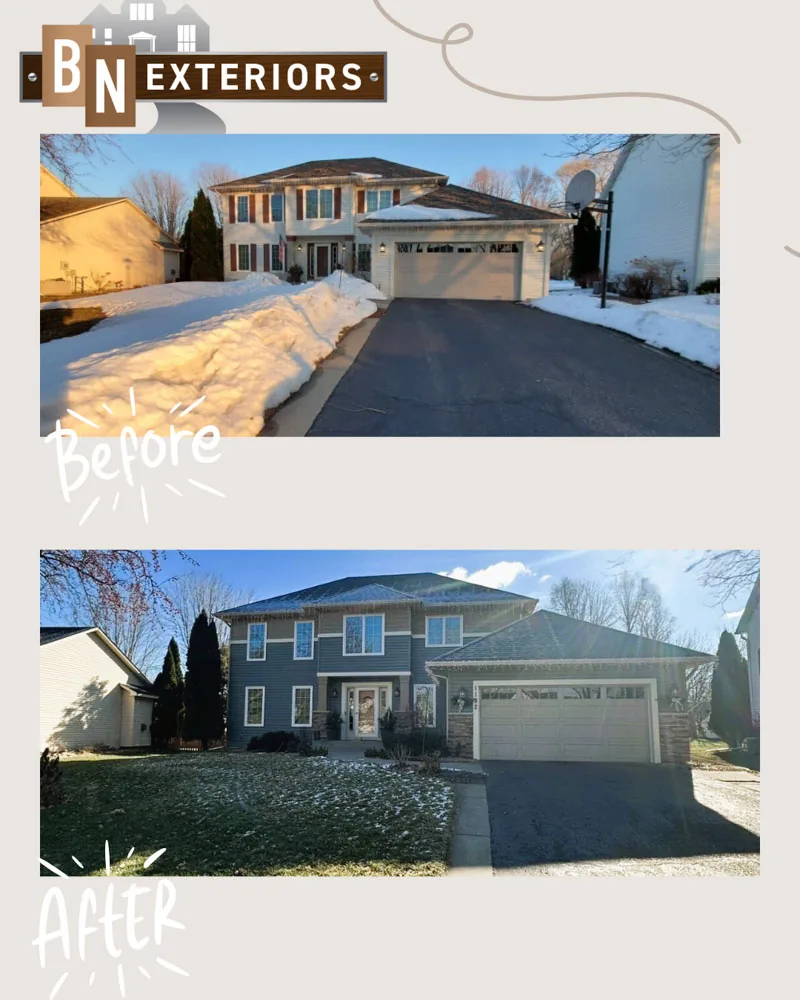 Home restoration and storm damage repair in Eagan, MN by BN Exteriors