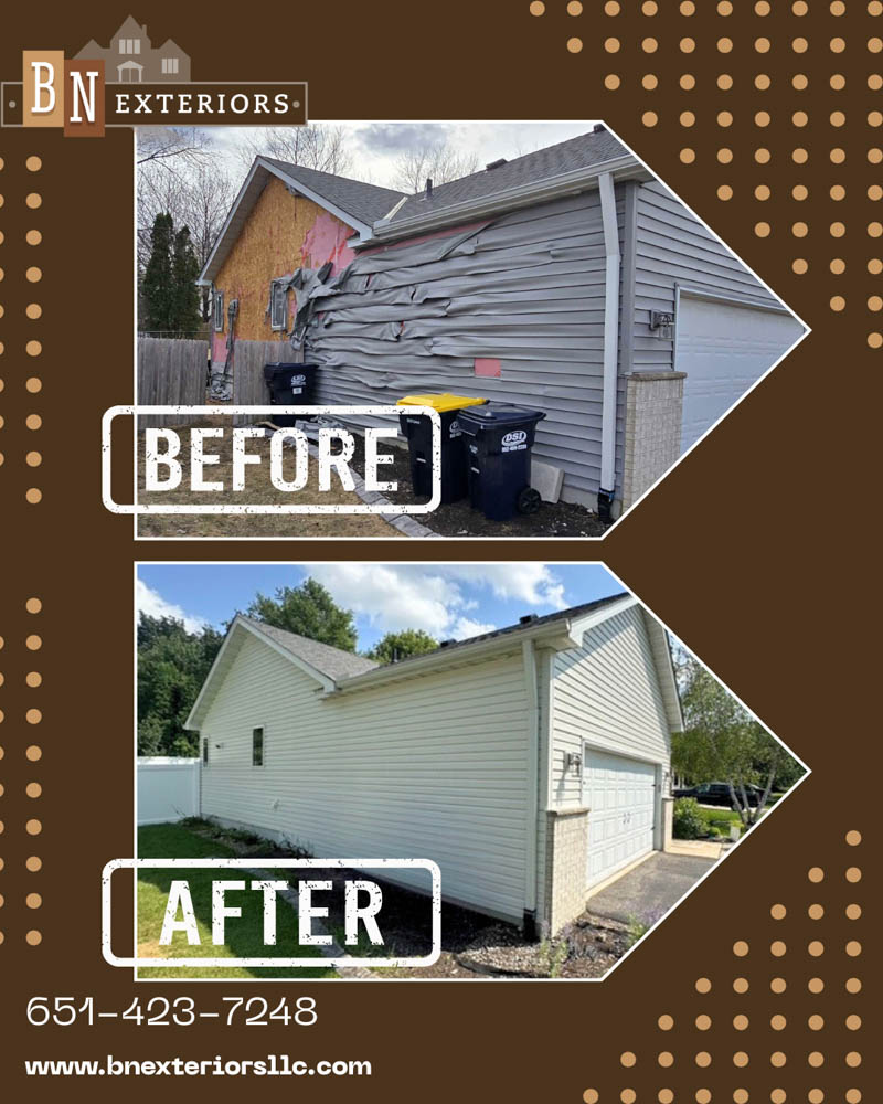 Exterior restoration project finished in Minneapolis, MN by BN Exteriors