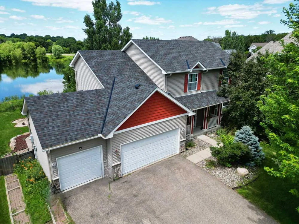 Completed roof replacement by a roofing contractor in Lakeville MN