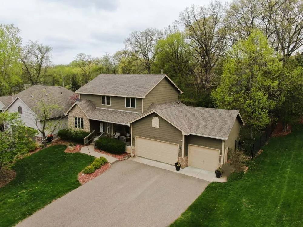 Storm damage roofing repair on a Eagan, MN property by BN Exteriors